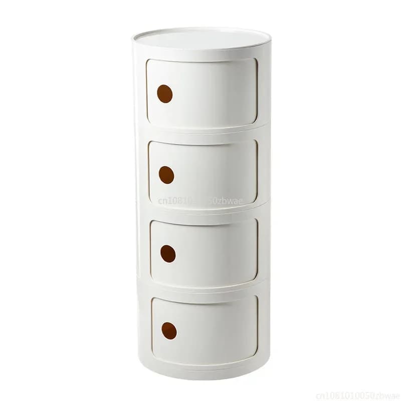 Nightstands Modular Bedside Table Round Large-capacity Storage Bedside Small Cabinet Bedroom Simple Storage Narrow Side Cabinet