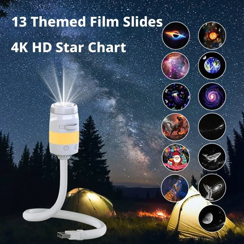 Mini Galaxy Projector Light USB LED Starry Sky Night Lamp Aurora Nebula Projection 360° Rotate Adjustable For Party Room Decor
