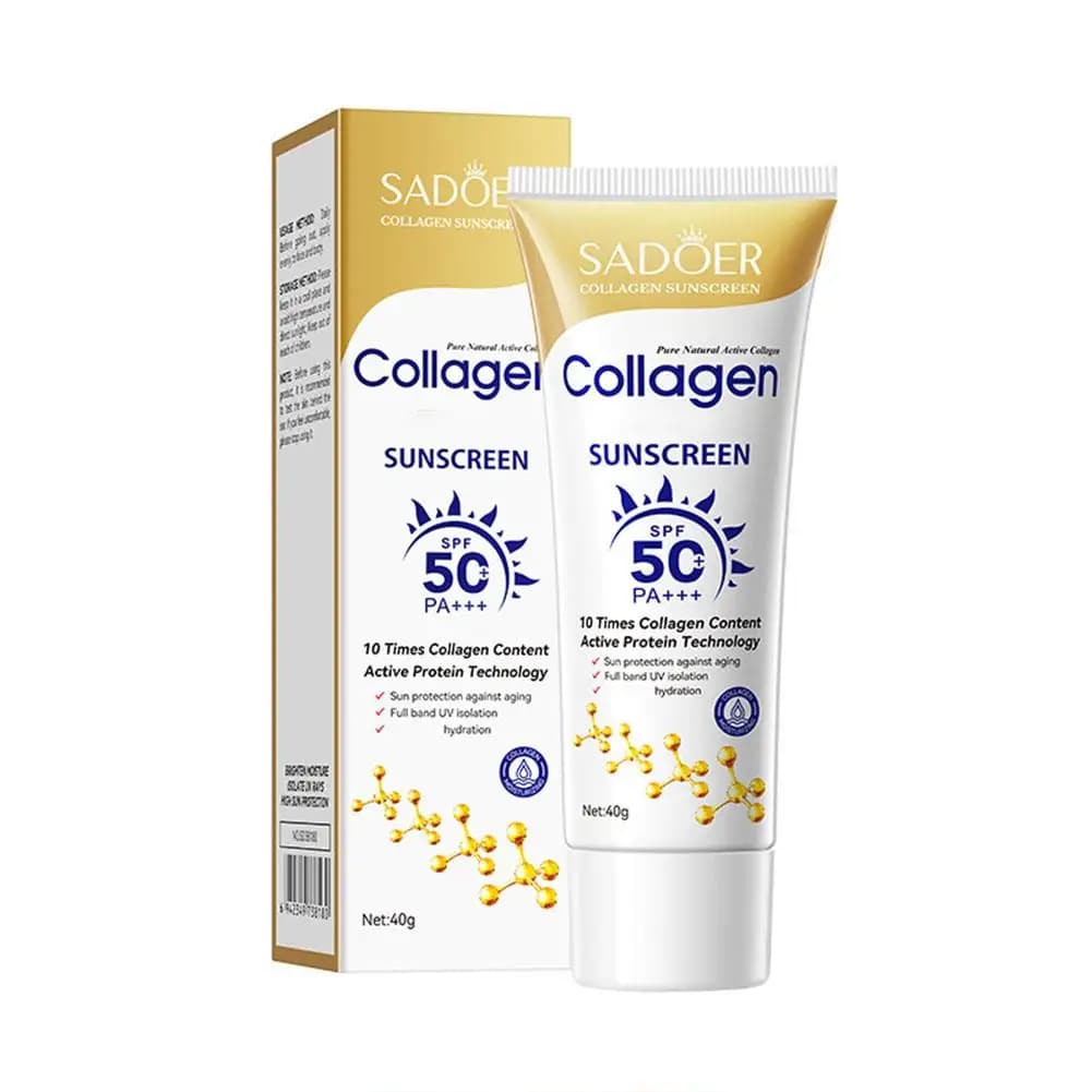 Collagen Skin Care Set,Moisturizing Brightening Hydrating Skin Care Set Include Hand Cream Face Cream Sunscreen Skin Care