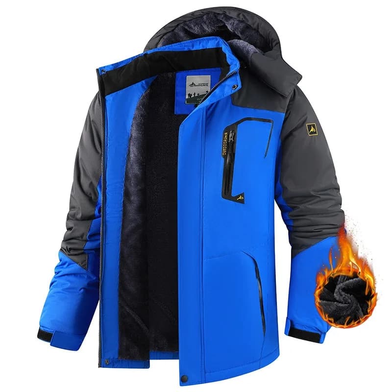Men's Winter Parka with Fleece Hood