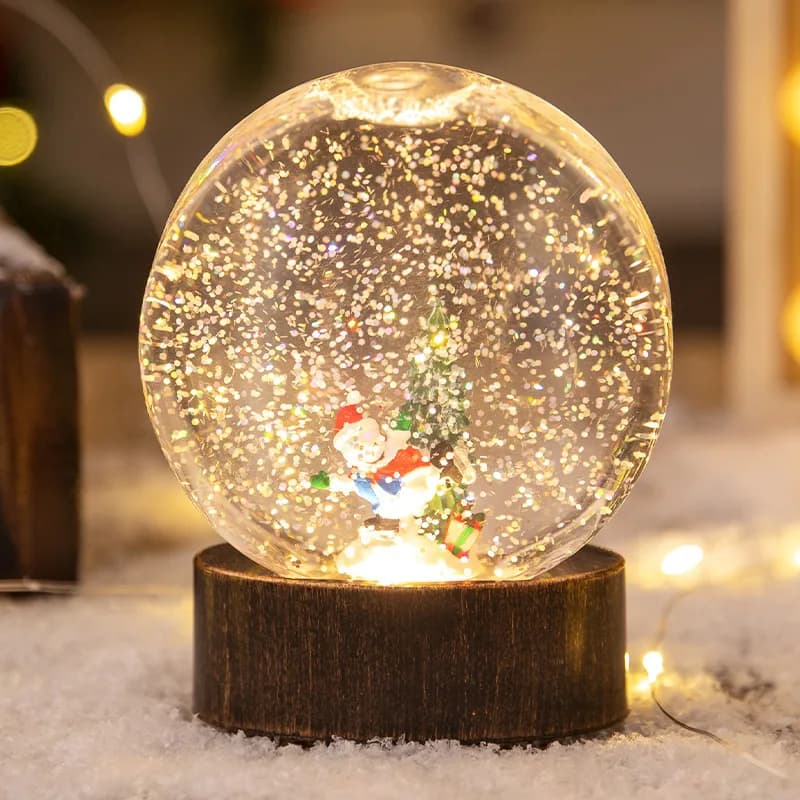 Illuminated Crystal Ball Night Light Wind Lamp