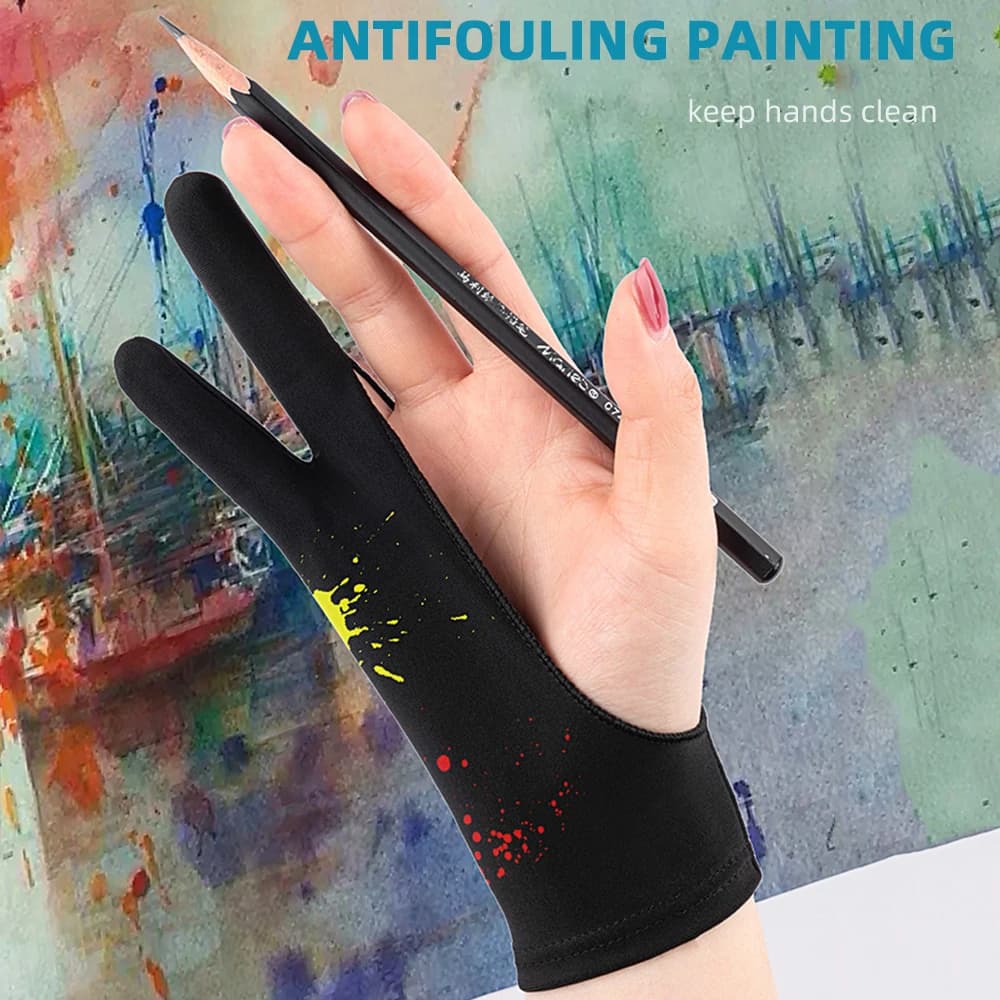 Two-Finger Touchscreen Drawing Gloves