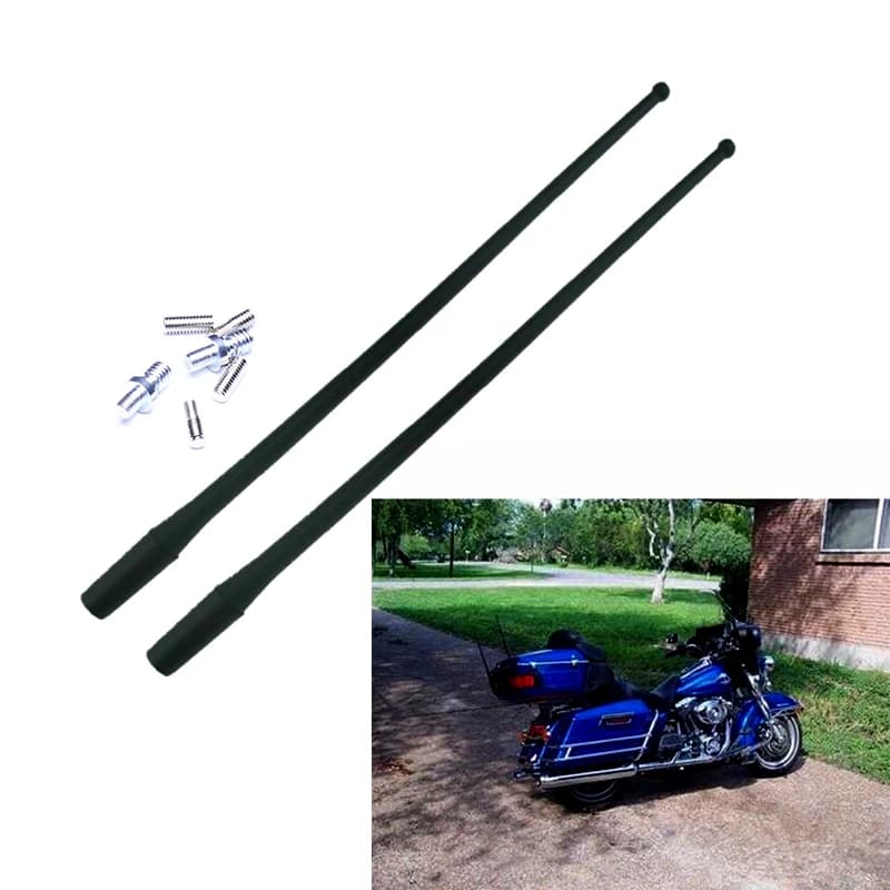 Electra Road Tour Ultra Classic (Pack of 2) Antenna Flexible Rubber AM/FM for 1989-2017 Harley Davidson