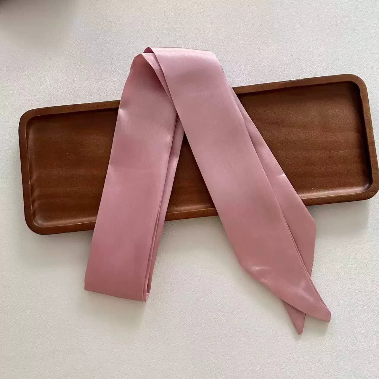 Long Skinny Satin Hair Scarf Headband