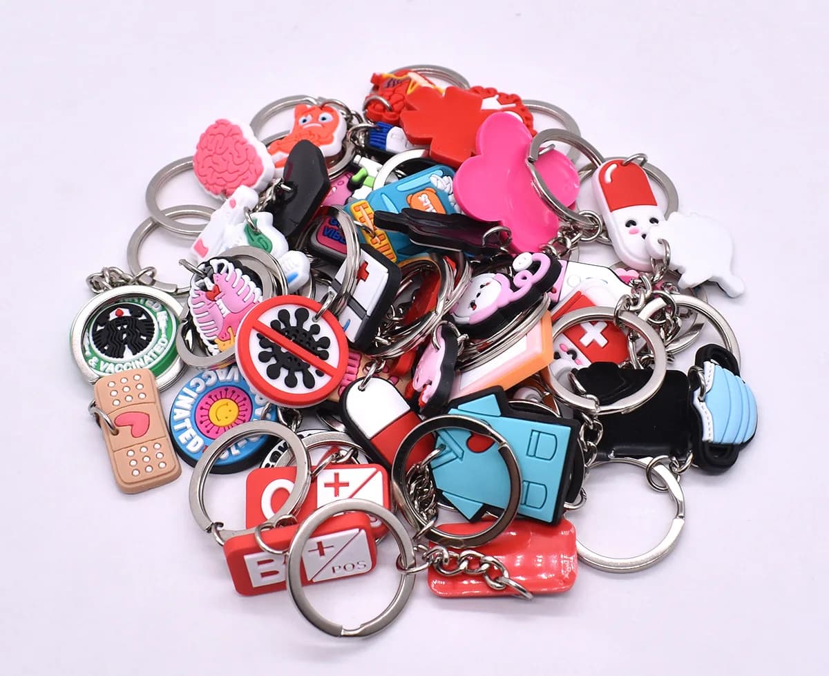 Cute Keychain Bulk Party Favors 10 Pack
