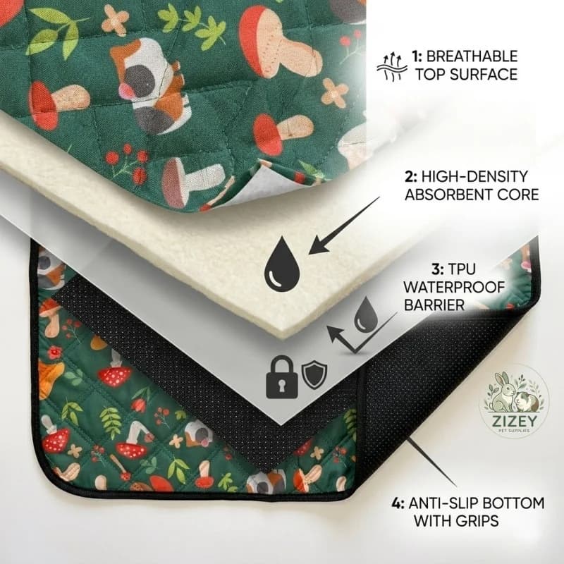 Washable Small Animal Cage Liner Mat