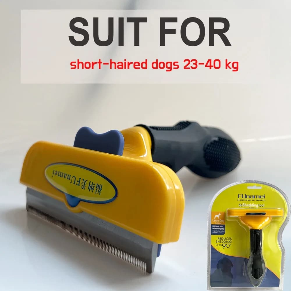 Pet Deshedding Brush with Curved Edge