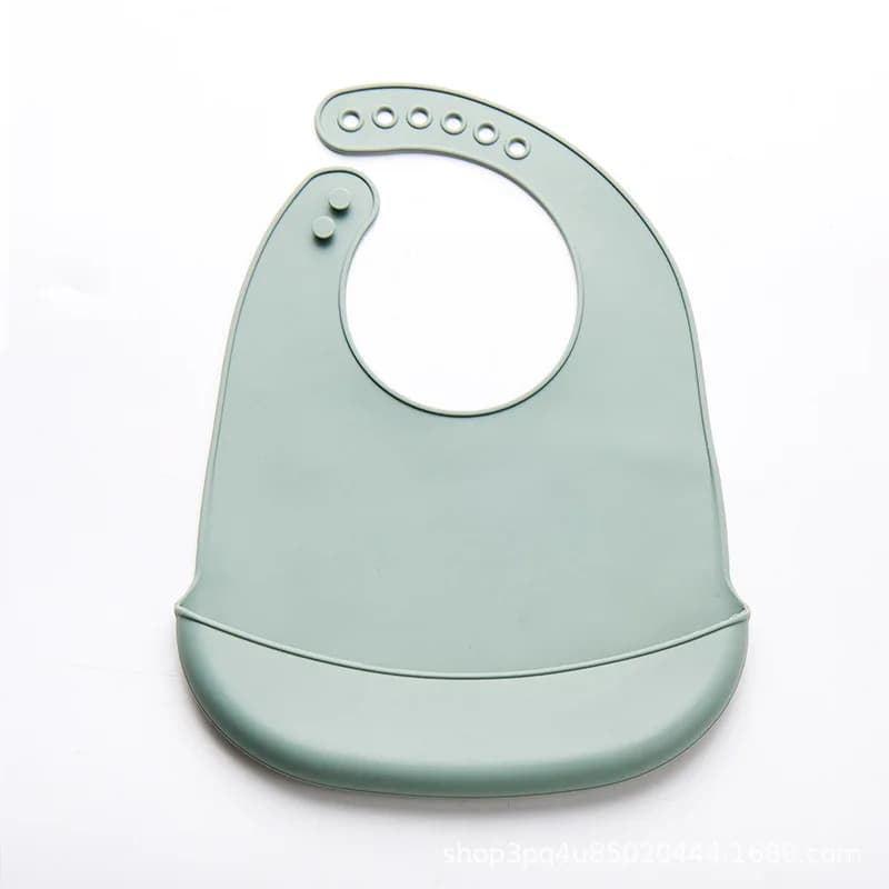 Baby Silicone Waterproof Bibs with Saliva Pocket