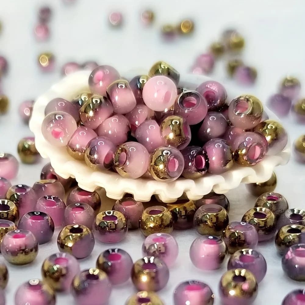 130pc Glass Round Beads Jewelry Making Set