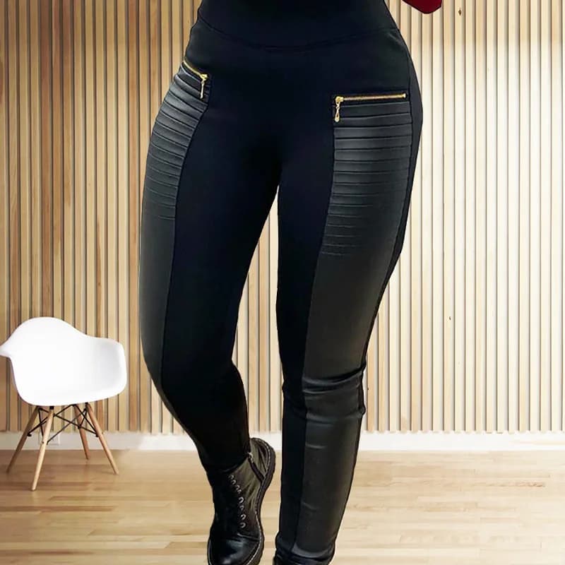 Women's Black Slim Casual Trousers
