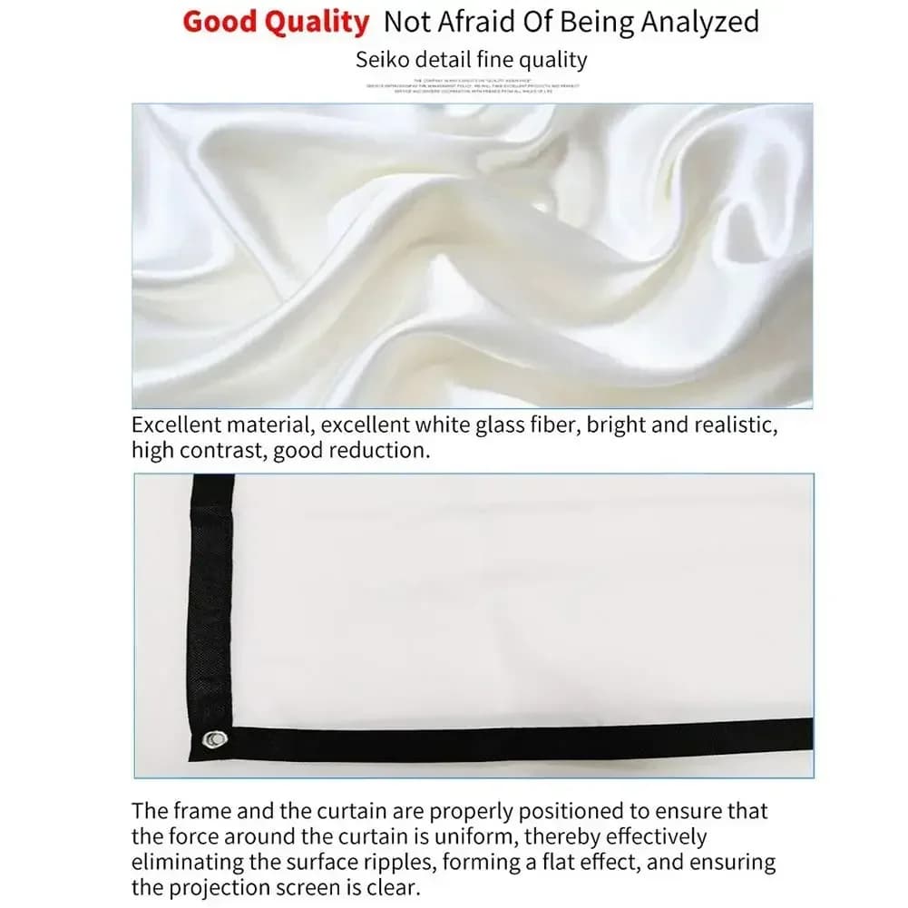 Projector Screen Fabric 60-150 Inch