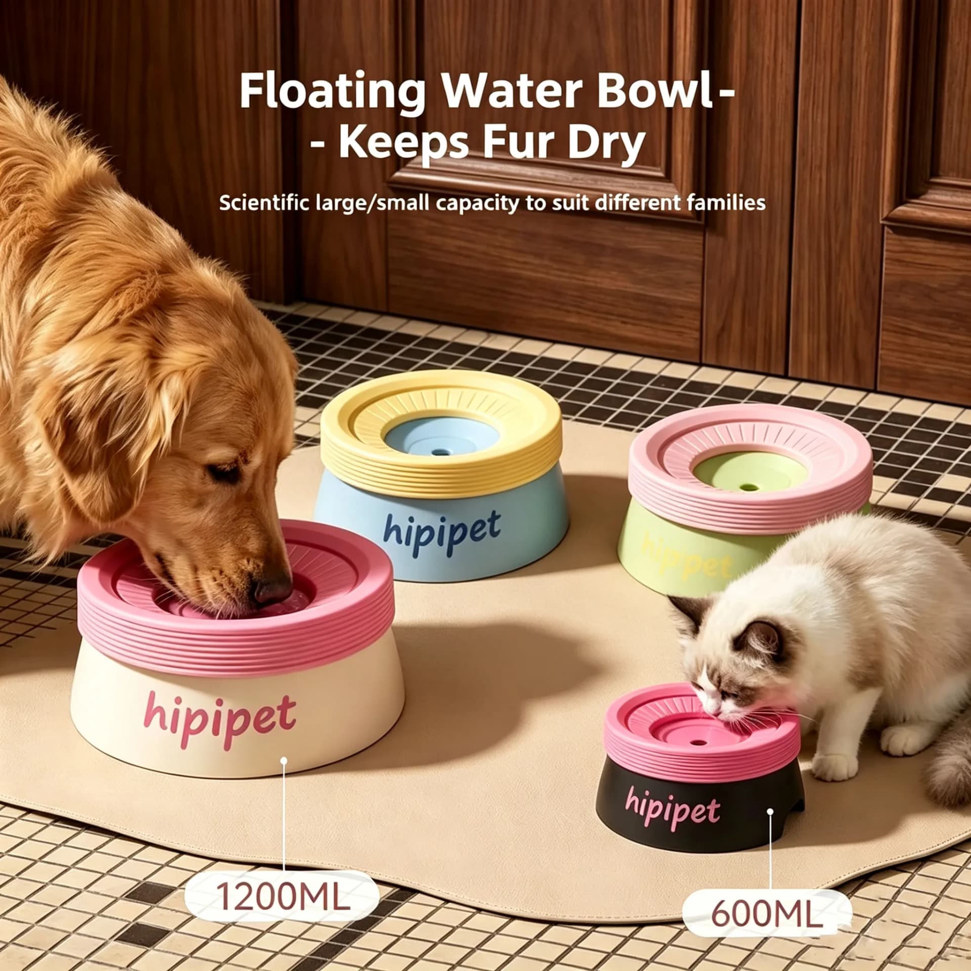 Floating Pet Water Bowl with Gravity Control