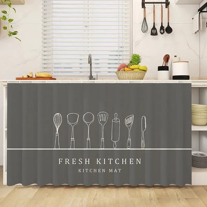 Self-Adhesive Kitchen Cabinet Half Curtain