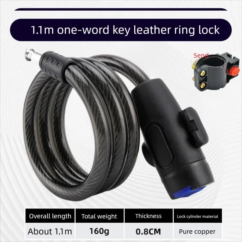 Steel Cable Bike Lock with Key