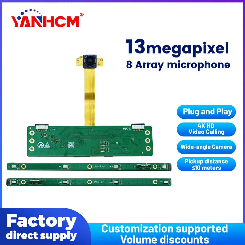 4K Video Conference Camera Module with 8Mic Array