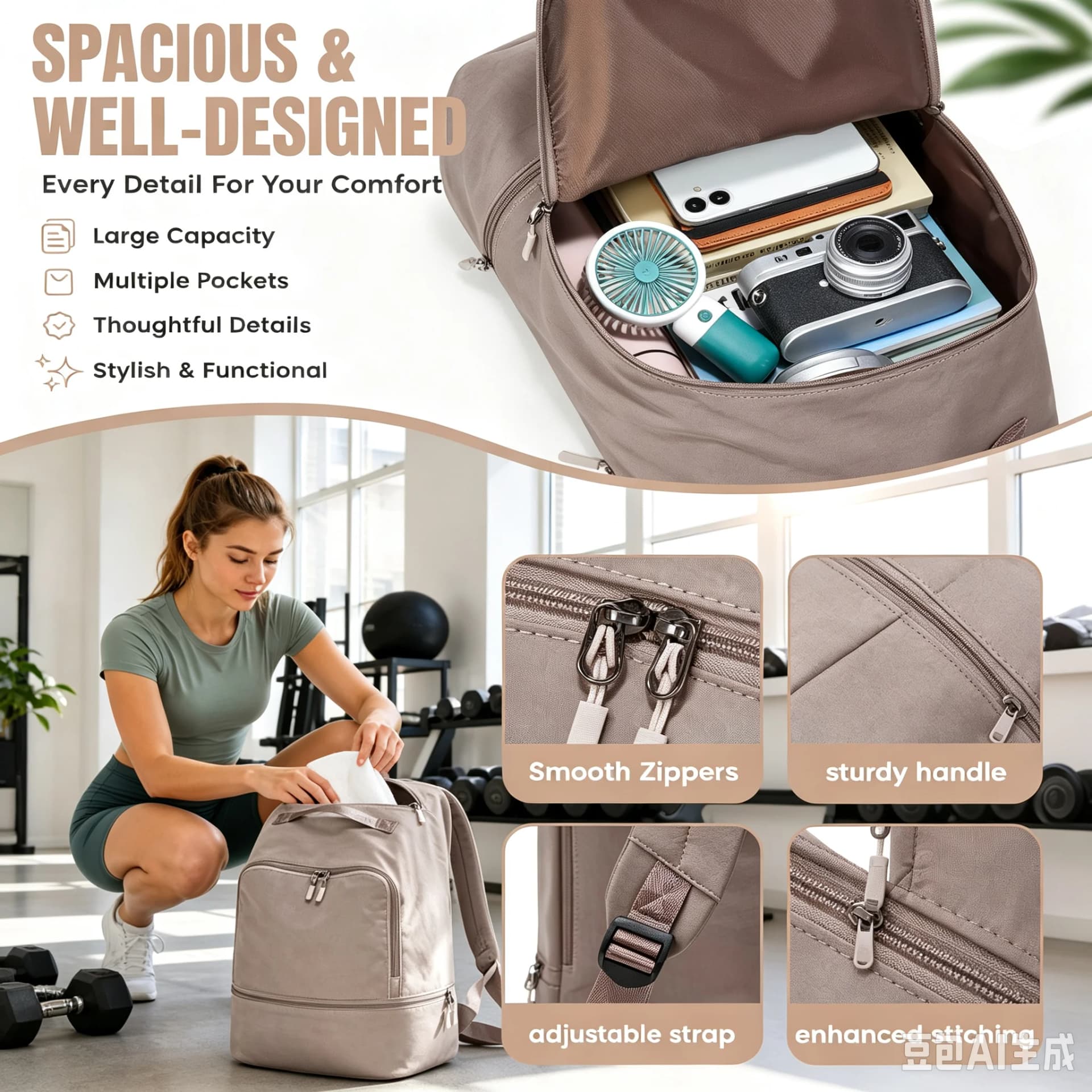 Sports Backpack With Shoe Compartment
