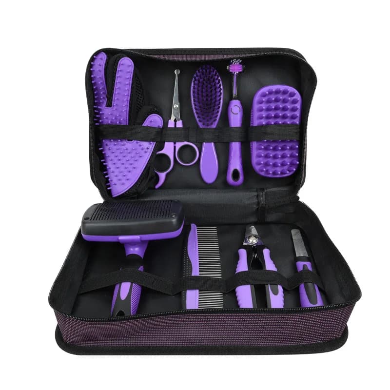 Dog Cat Grooming Kit 9-In-1 Tool Set