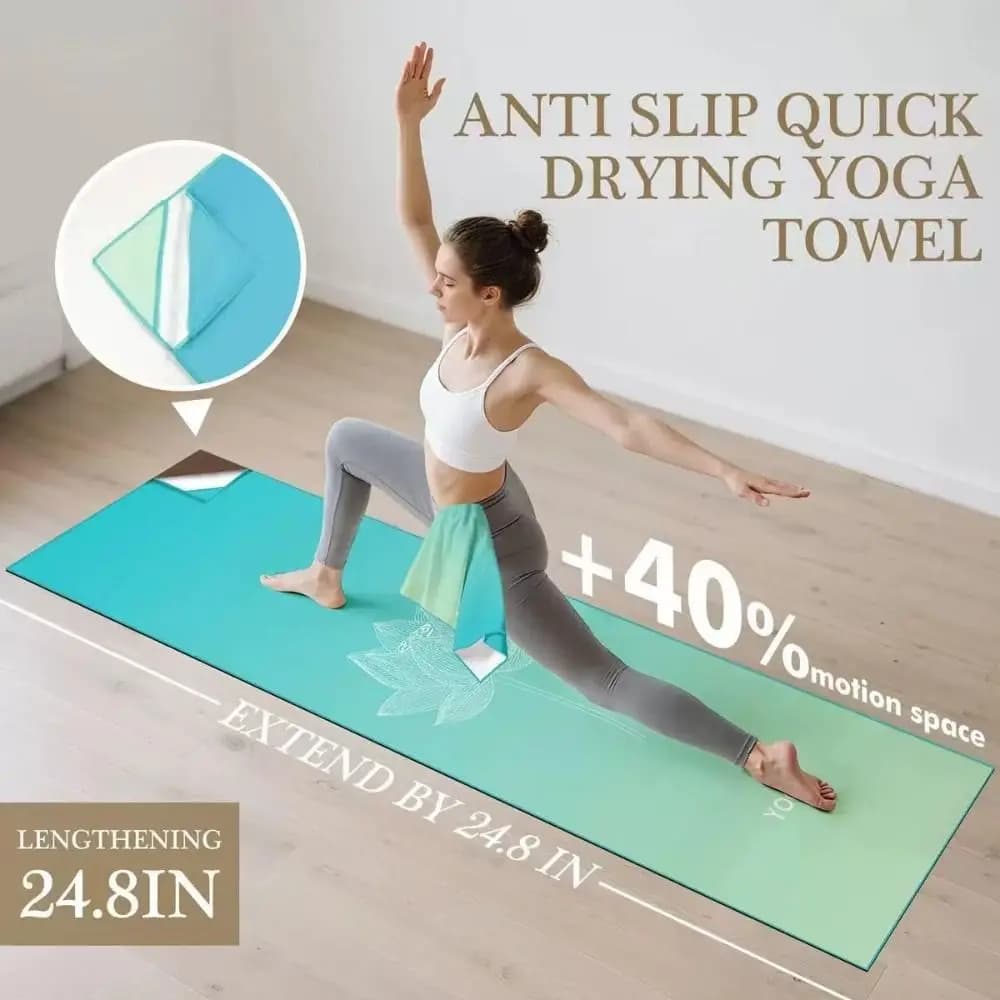 Yoga Mat Towel with Foot Loops