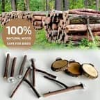Natural Wood Forked Bird Perch Stand