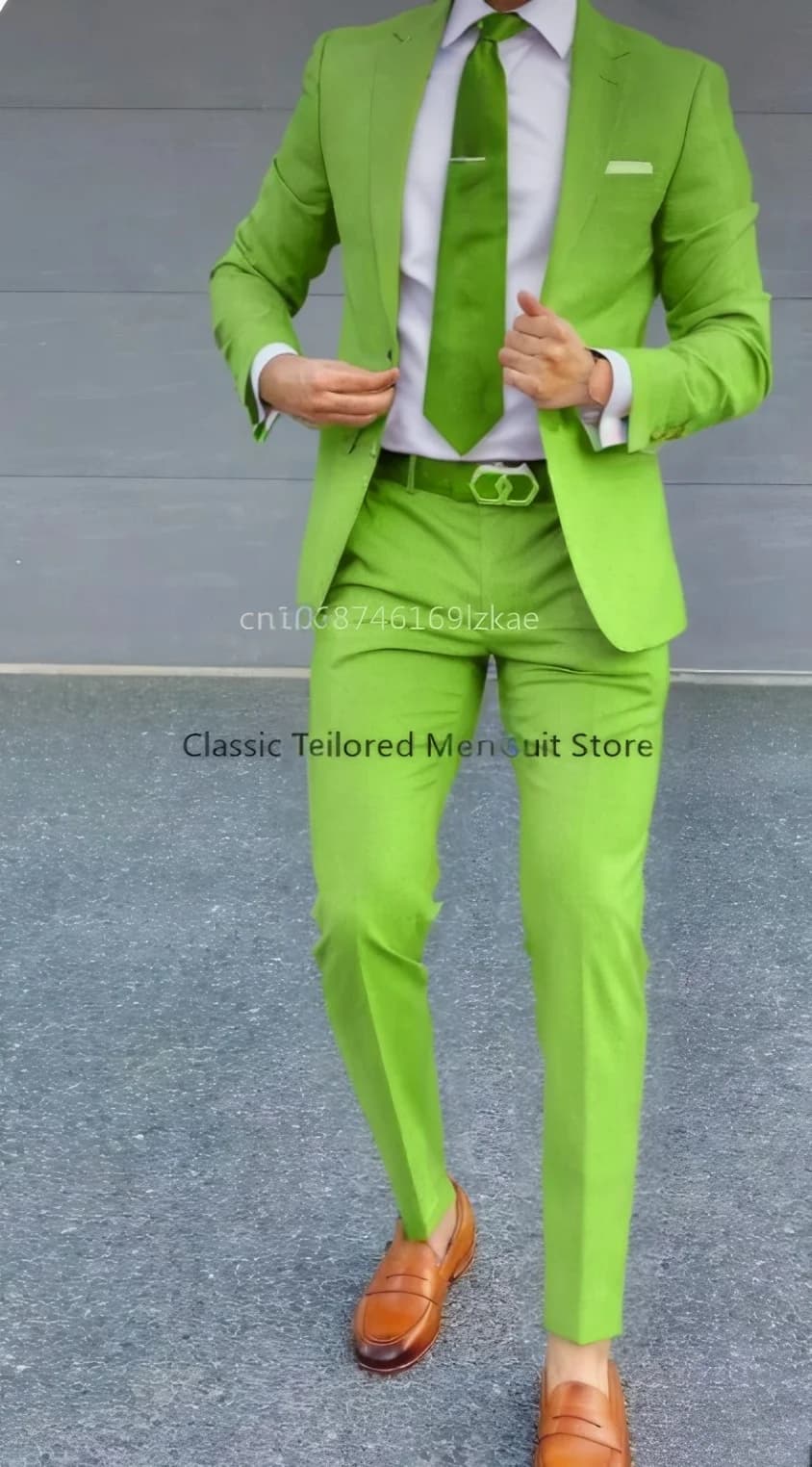 Men's Two Piece Formal Suit Jacket and Pants