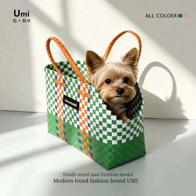 Hand-Woven Small Pet Carrier Bag