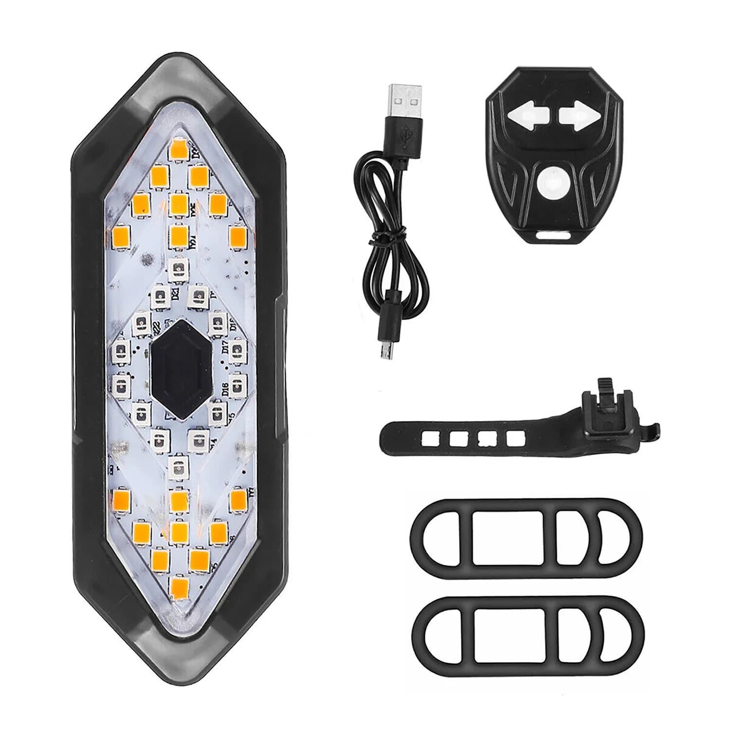 USB Rechargeable Bicycle Light Set With Turn Signal