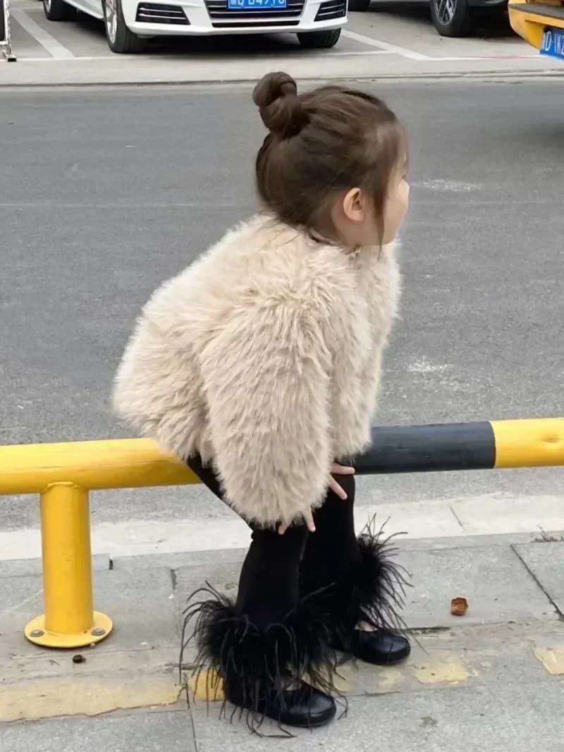 Girls Plush Winter Coat