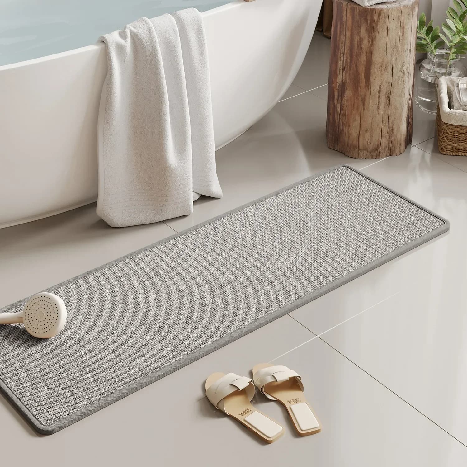 Linen Woven Bath Mat