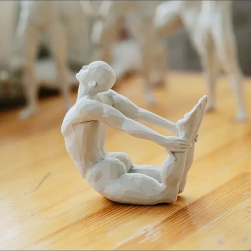 Yoga Man Figurine - Minimalist Home Decor Statue, Spiritual Accent for Living Room, Desktop, Bar & Gym Interiors,3D Printed