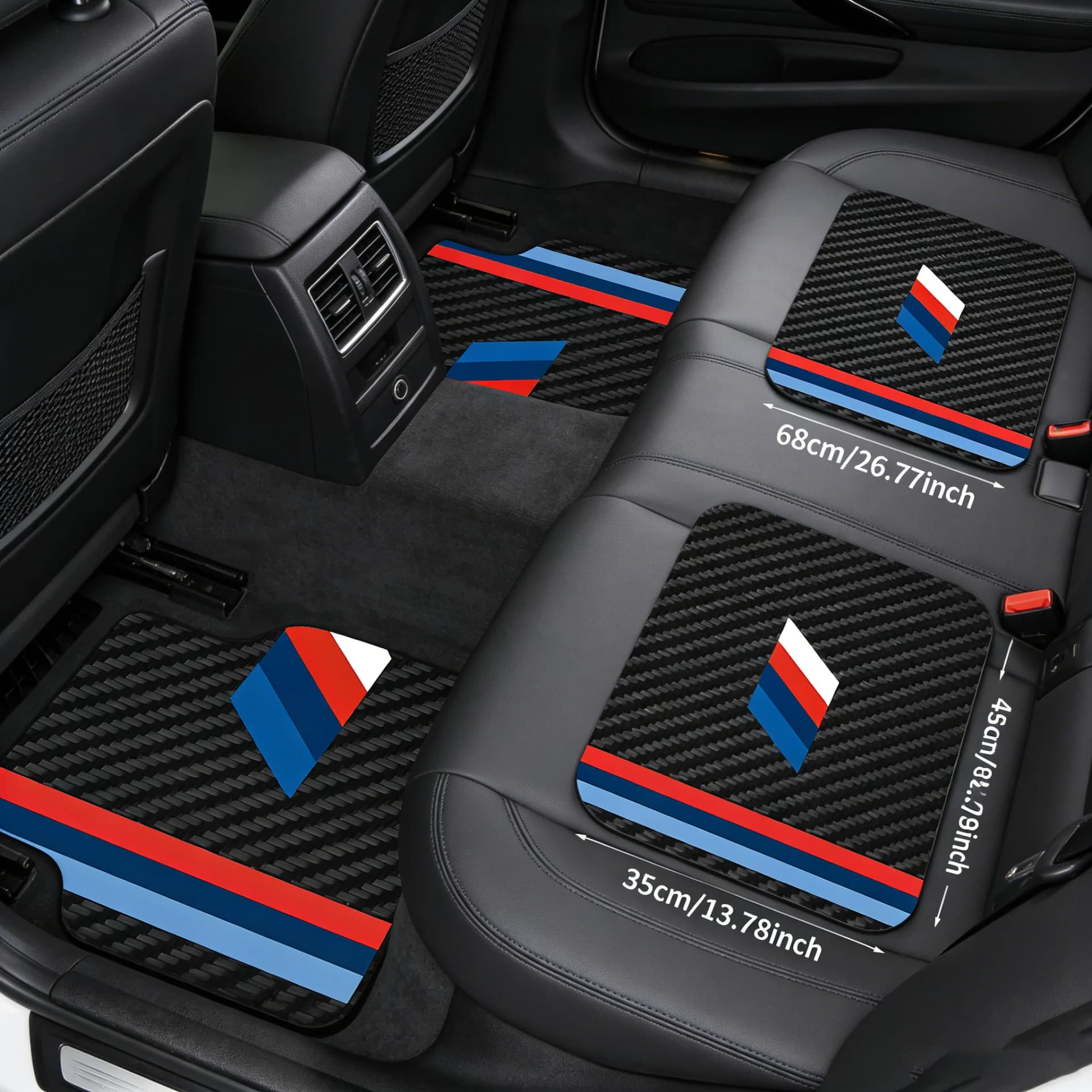 Car Floor Mats Wear-Resistant Black White