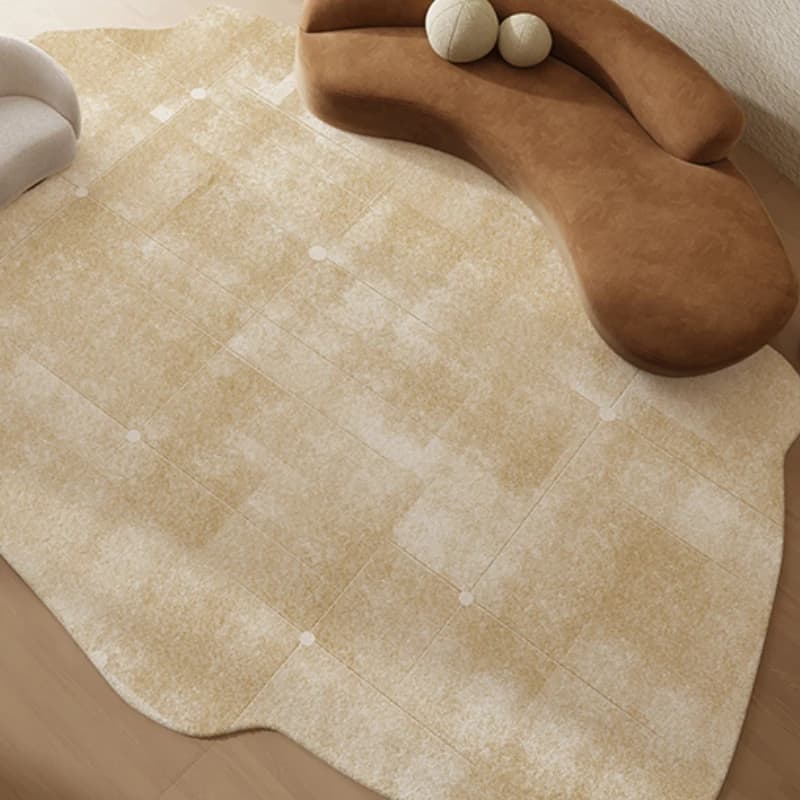 Irregular Shapes Plush Bedroom Rug