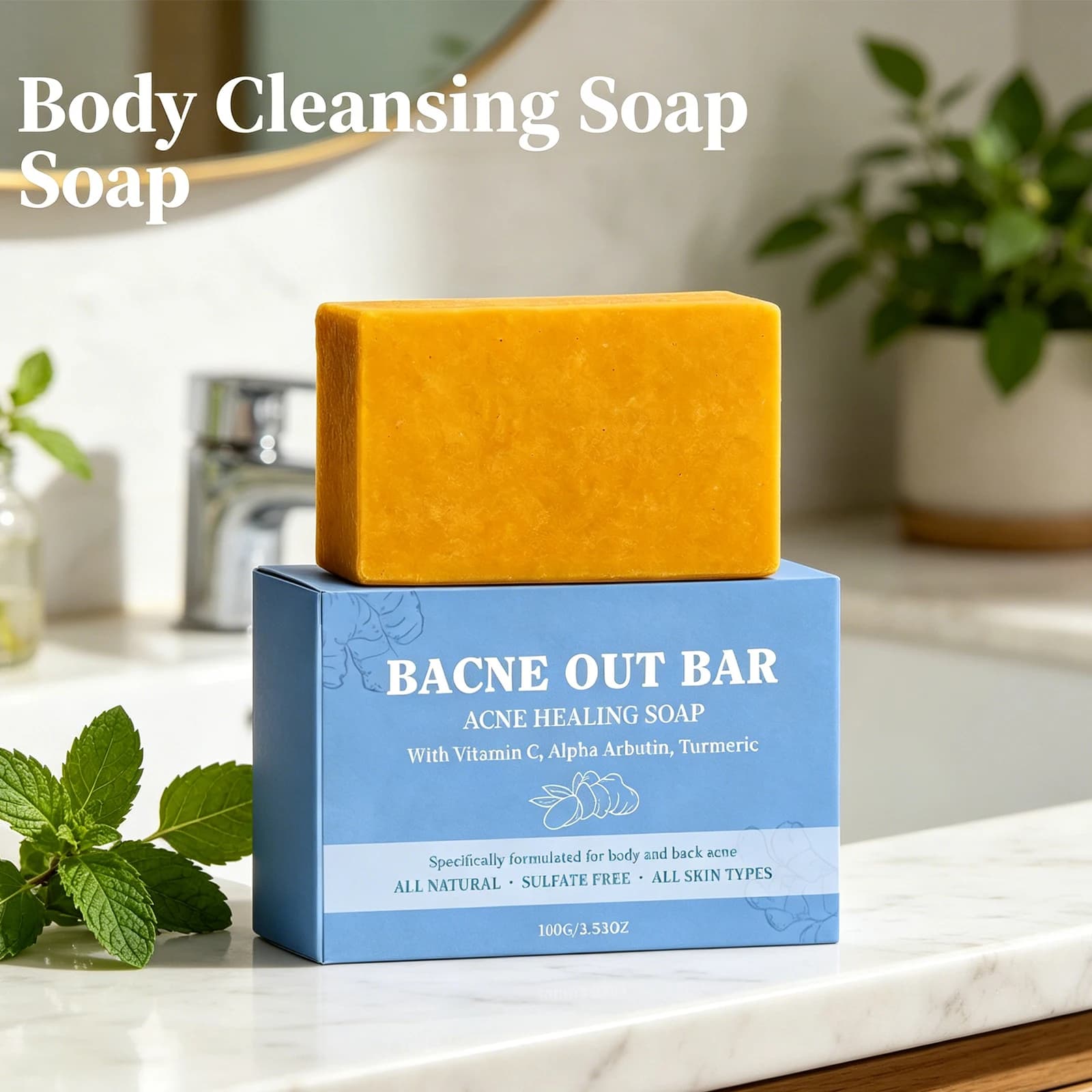 Natural Acne Body Wash Bar