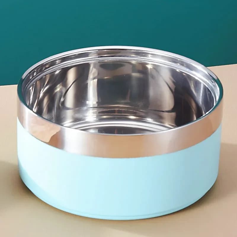Stainless Steel Double-Layer Pet Food Bowl