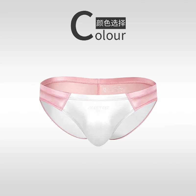 Low-Waist Satin Breathable Men's Sports Briefs