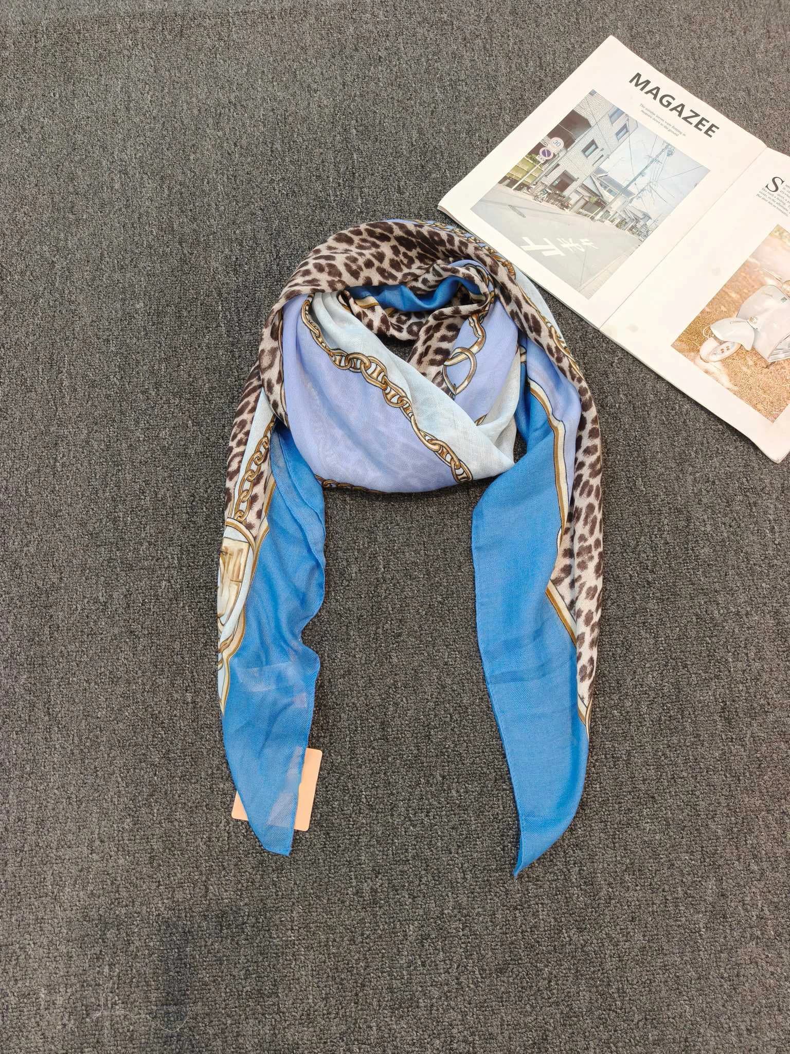 European, American, Italian original scarf with printed temperament, versatile shawl, sun shading, warm and soft new style 11
