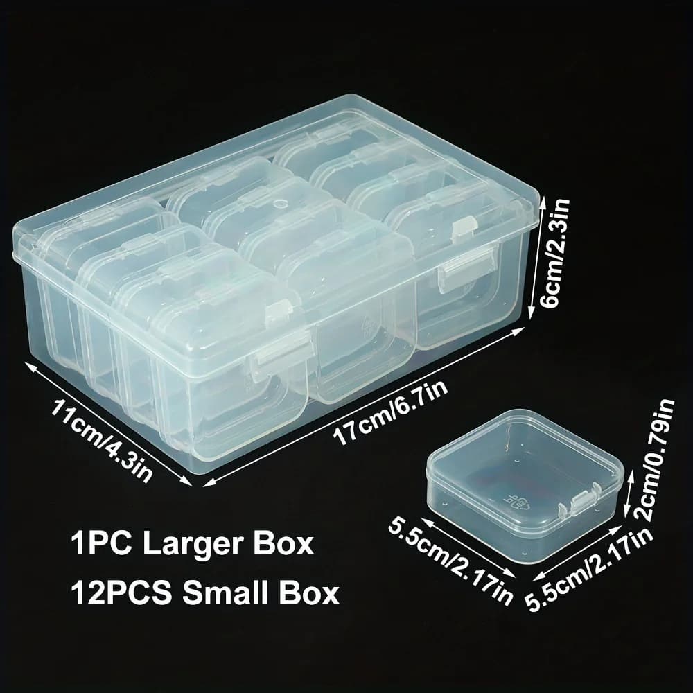 Clear Compartment Storage Organizer Box