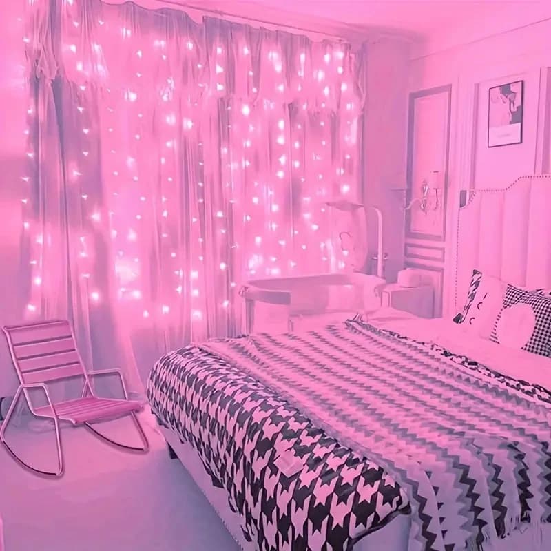 LED Curtain String Lights with Remote Control