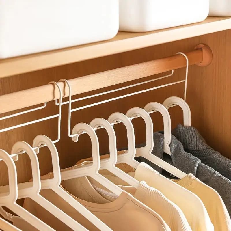 Staggered Closet Hanger Rod Organizer