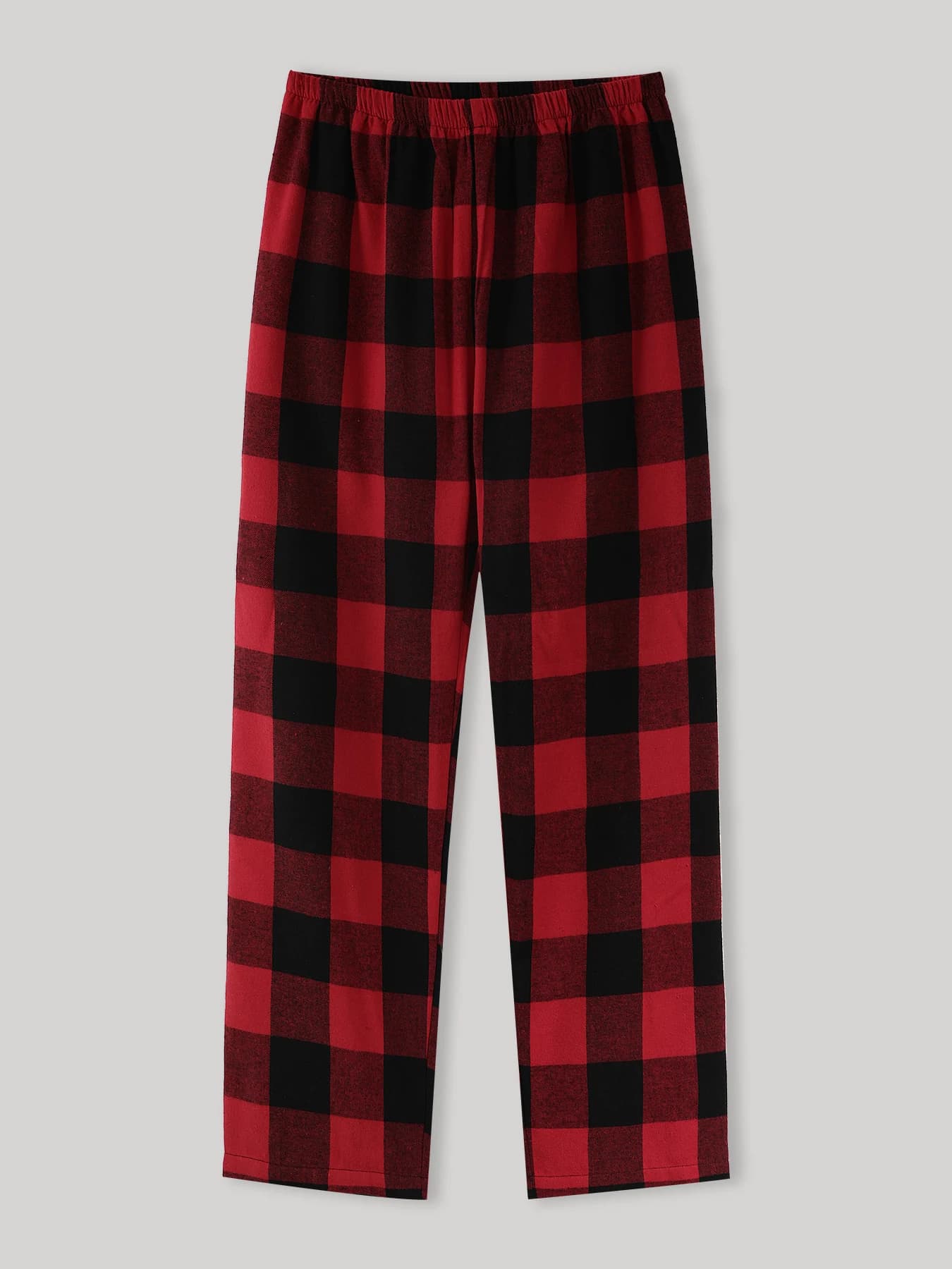 Men's Plaid Elastic Waist Casual Pants
