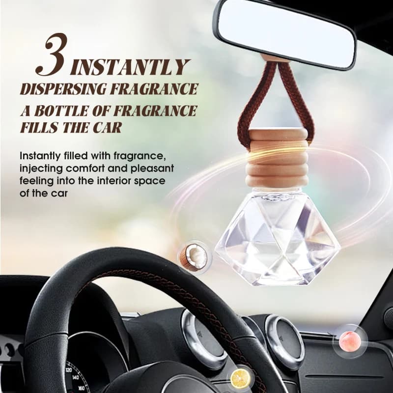 Car Air Freshener with Wooden Hanging Diffuser