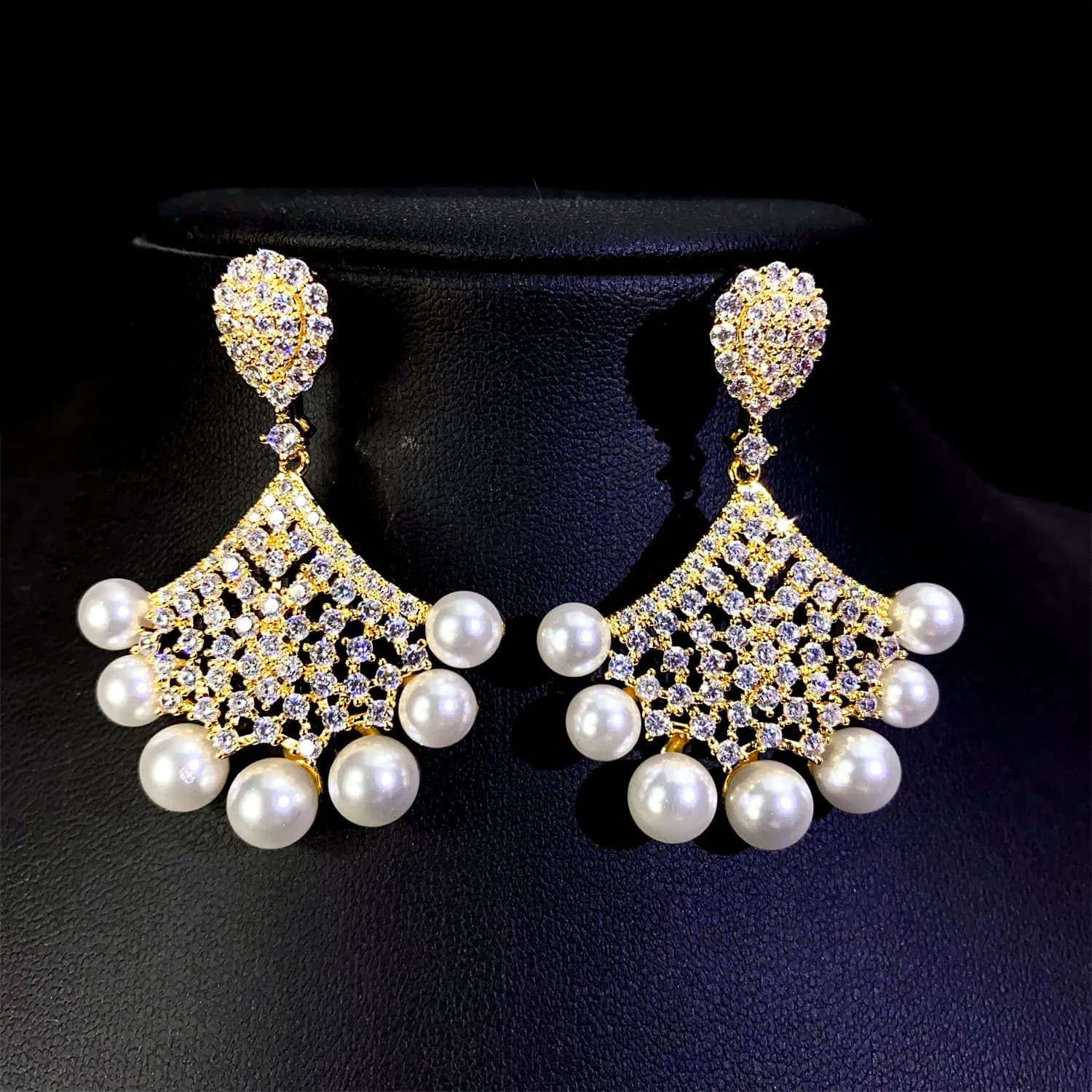 Pearl Drop Earrings with Tassel