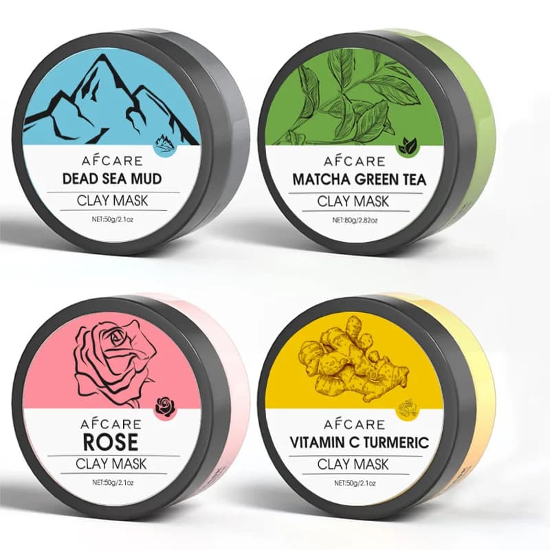 Clay Face Mask Set, 4 Pack