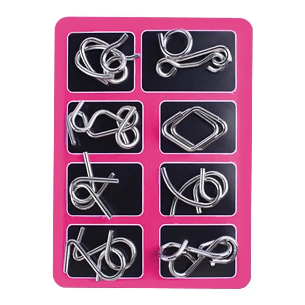 Metal Ring Disentanglement Puzzle Set