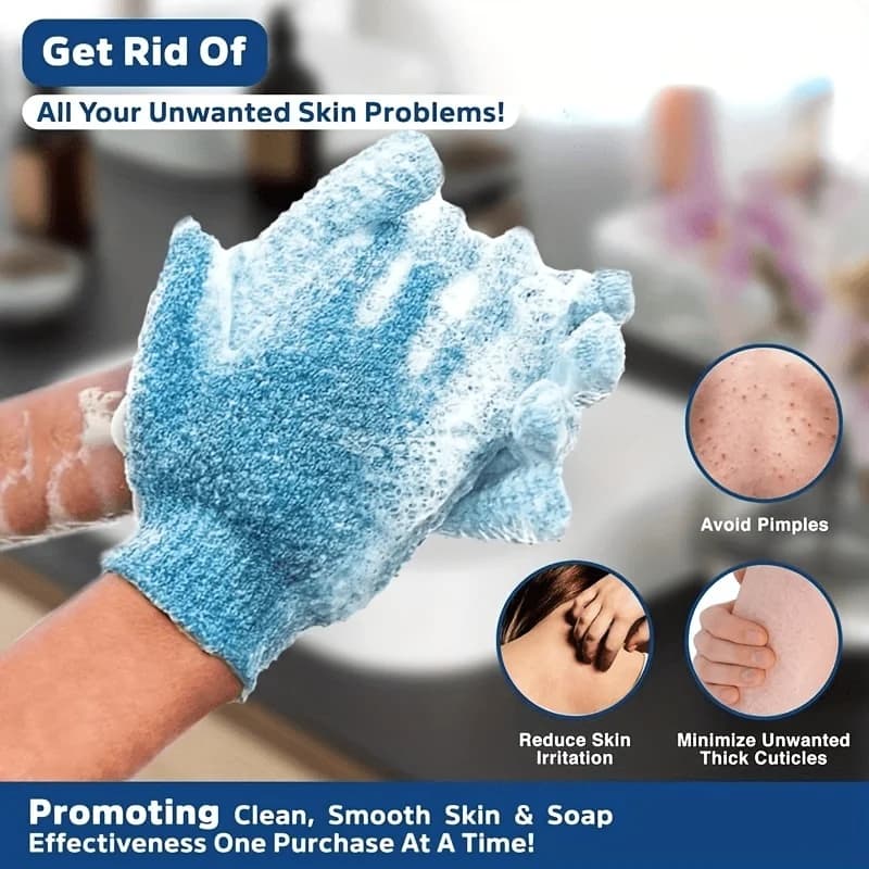 Exfoliating Bath Gloves Double-Sided