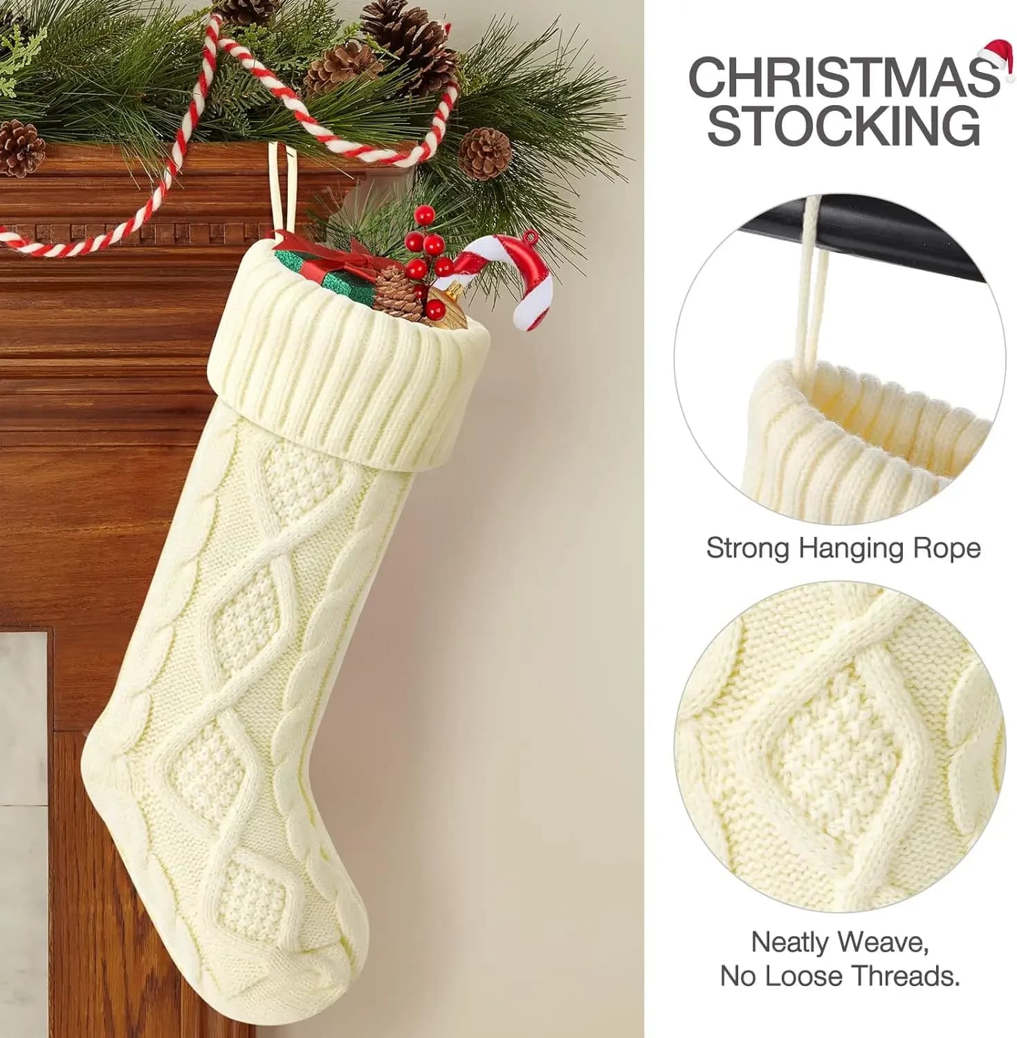 Large Knitted Christmas Stockings