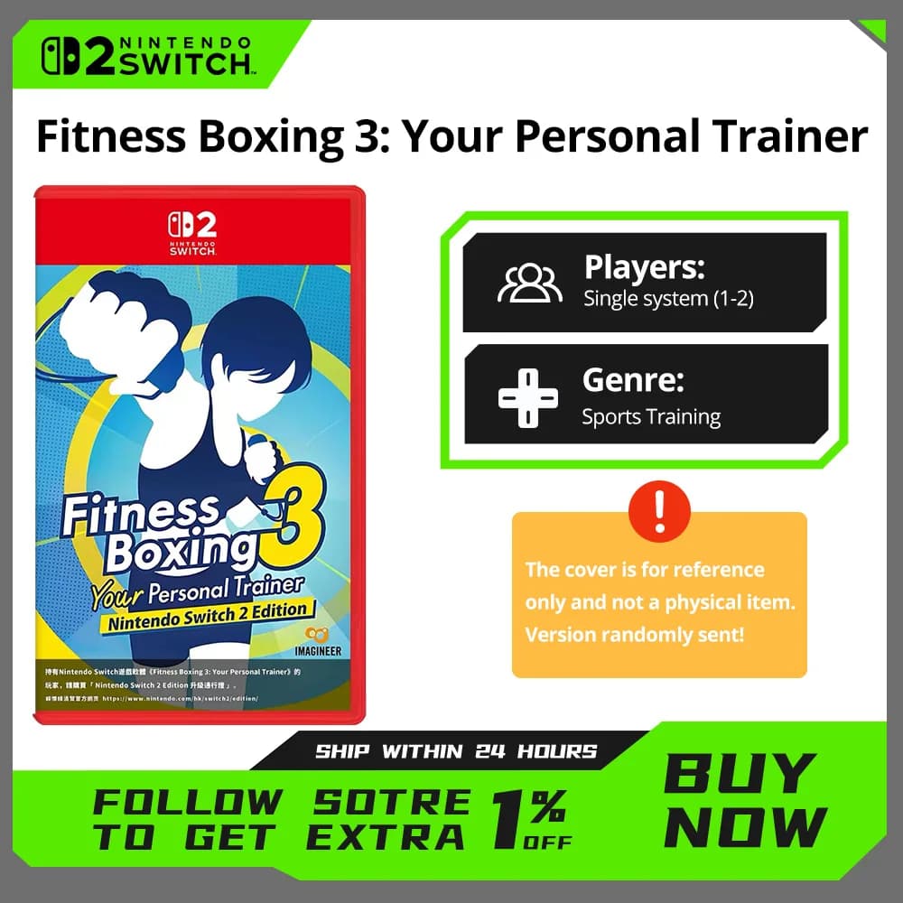 Fitness Boxing 3 Your Personal Trainer Switch 2 Edition Physical Game Card for Nintendo Switch 2 Fitness Rhythm Workout Exercise