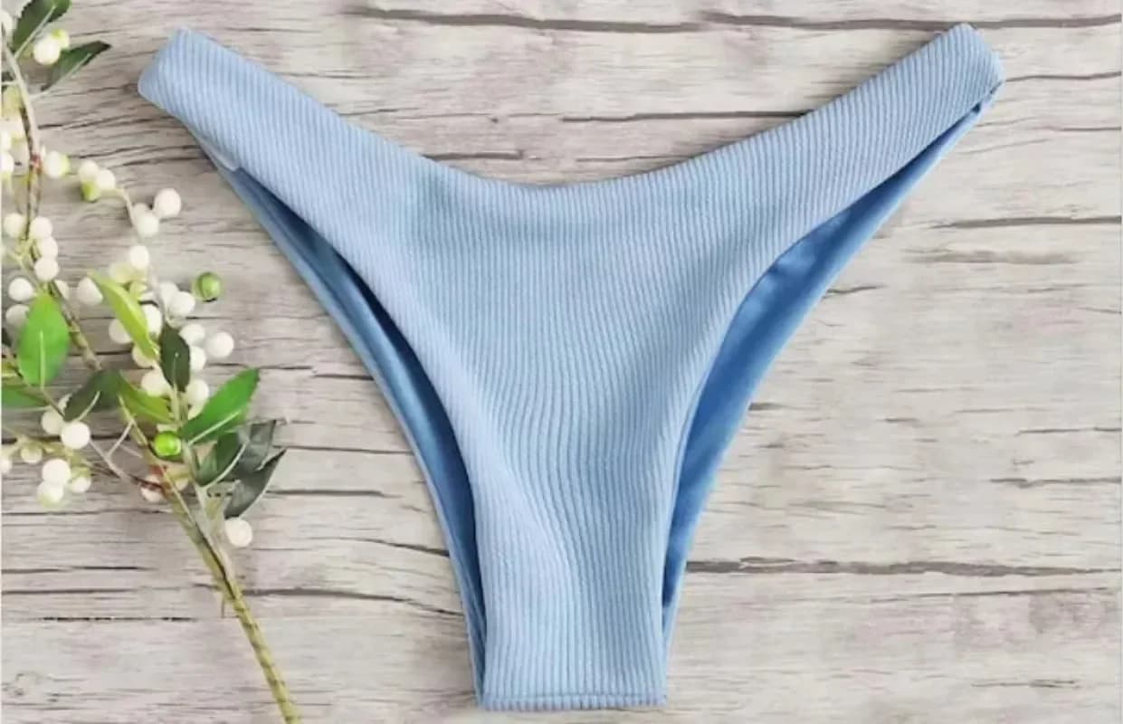 Low-Rise Thong Bikini Bottom Swimsuit