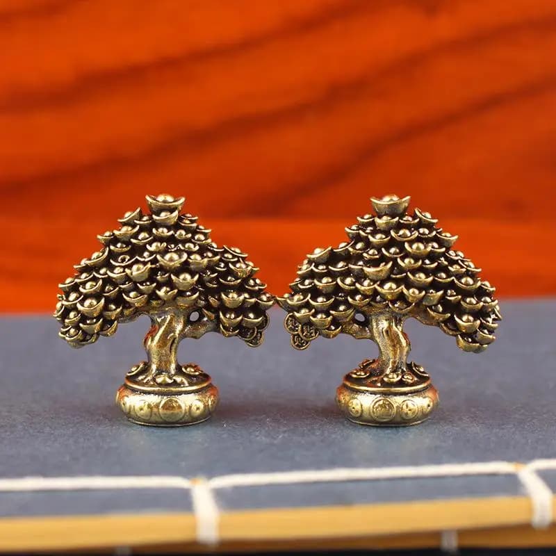 Brass Money Tree Figurine