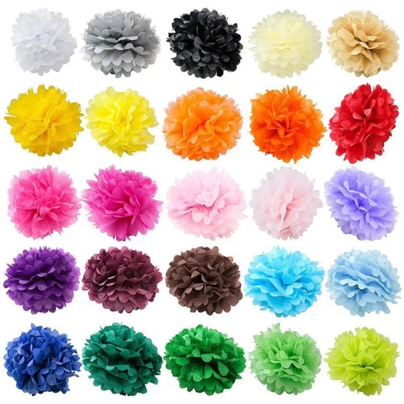 Tissue Paper Pompoms Flower Balls Decorations