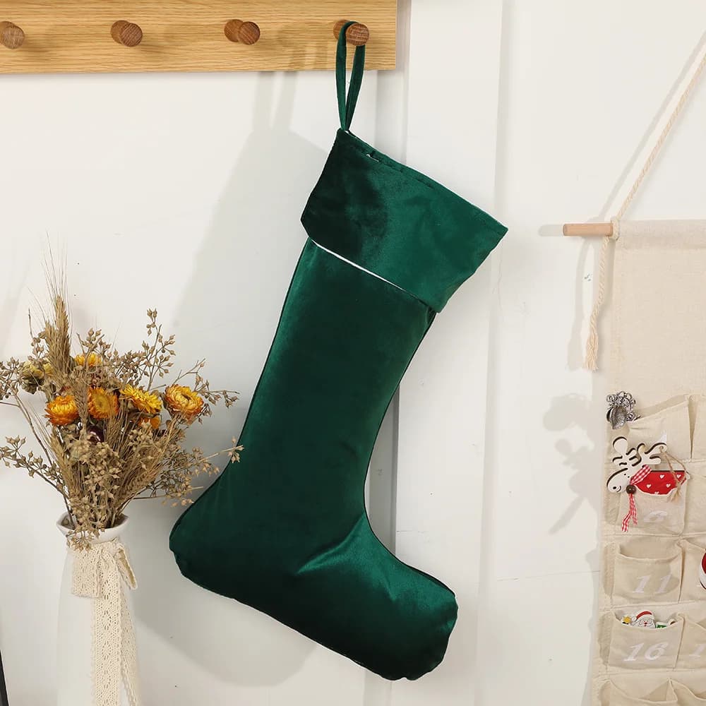 Velvet Christmas Stocking for Kids